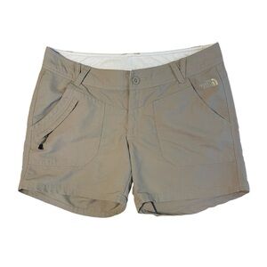 THE NORTH FACE Nylon Flat Front Performance Utility Shorts Tan Women’s Size 10